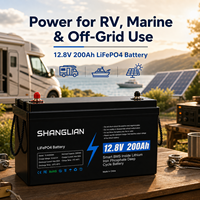 Batterie LiFePO4 12,8 V 200 Ah 2560 Wh à décharge profonde pour camping-car, marine, stockage solaire – Livraison rapide depuis l'entrepôt UE