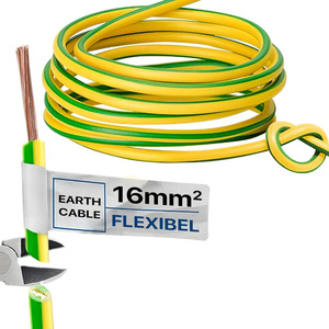 Câble de terre flexible en cuivre multibrin isolé PVC jaune-vert 1,5mm² 2,5mm² 4mm² 6mm² - Product Image 4