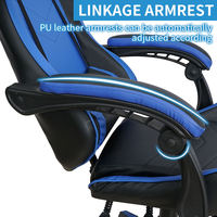 Chaise de jeu de course de massage en cuir pu Silla Gamer pour ordinateur avec repose-pieds