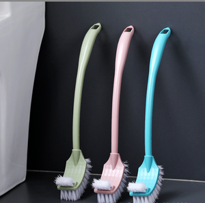 Sunshine-Cepillo de Microfibra para Limpieza de Inodoro, Escobilla de Goma con Mango Largo, Soporte de PP, Estropajo de Mano para <span class=keywords><strong>Cocina</strong></span>, Baño, Bebés - Product Image 2