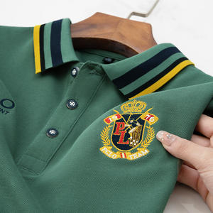 Camiseta de Verano para Hombre, Estilo <span class=keywords><strong>Paul</strong></span>, para Jóvenes y Adultos, Bordada, de Punto, Poliéster/Algodón, Anti-Pilling, Manga Corta, Estilo Transversal - Product Image 3