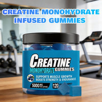Complément pré-entraînement à marque privée OEM, pilules pour la croissance musculaire, créatine monohydrate en gommes à forte concentration