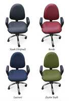 Chaise de bureau ergonomique réglable en cuir PU de haute qualité avec base métallique à vérin à gaz, design moderne, usage commercial