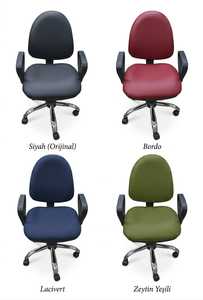 Chaise de bureau ergonomique réglable de haute qualité avec vérin à gaz, base métallique, design coloré pour le personnel de bureau et usage commercial - Product Image 2