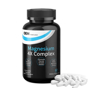 Cápsulas de Glicinato de Magnesio Orgánico 4X de Marca Privada OEM, Malato de Glicina, Suplemento para la Salud Cerebral, el Sueño, la Recuperación Muscular y la Energía - Product Image 1