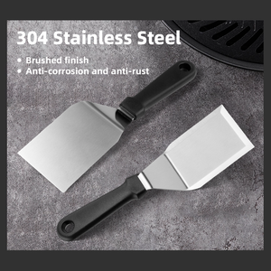 제조업체 직판 PP 손잡이 EU 식기 스테인리스 스틸 햄버거 뒤집개 그리들 스크래퍼 그릴 스패출라 호텔 레스토랑용 - Product Image 5