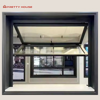 Ventana Plegable de Aluminio y Vidrio con Aislamiento Acústico, de Alta Eficiencia, con Apertura Vertical y Doble Vidrio Templado