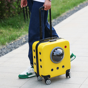 Transportín Portátil para Mascotas, Bolsa para Perros y Gatos de Gran Capacidad, Aprobado por Aerolíneas, Estuche de Viaje de Mano con Ventana Transparente, Material PP Degradado - Product Image 3