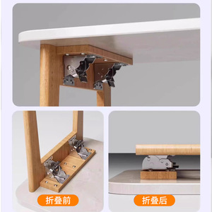 Table à manger robuste 180/90 avec <span class=keywords><strong>charnière</strong></span> <span class=keywords><strong>pliante</strong></span> <span class=keywords><strong>autobloquante</strong></span> coupe de 35mm de diamètre pour pièces de meubles RV modifiées de salon - Product Image 4
