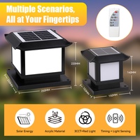 Lampe de colonne LED pour extérieur, villa, jardin, cour, paysage, luminaire de porte d'entrée, lampes solaires pour piliers de jardin, directement de l'usine