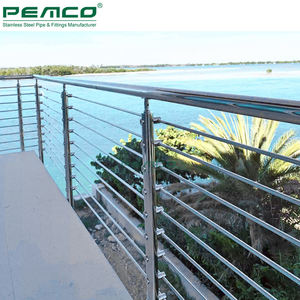 פשוט עיצוב מעקה 304 316 עגול צינורי נירוסטה צינור מעקה מרפסת מעקה - Product Image 5