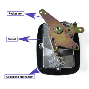 Chiusura a Compressione con Manopola Rossa per Pannelli Apribili, Veicoli, Cassette degli Attrezzi, Armadietti Industriali, in Lega di Zinco Cromata - Product Image 3