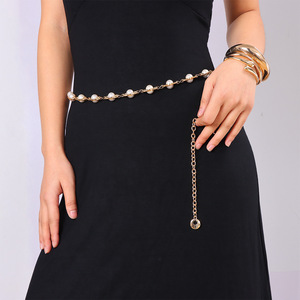 สร้อยคาดเอวมุกชั้นเดียว ดีไซน์เก๋ ประดับมุกเทียมแบบฝังขอบ เหมาะสำหรับใส่ทุกวัน สร้อยแฟชั่นสำหรับร่างกาย - Product Image 5