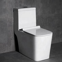 Toilettes européennes élégantes en céramique une pièce, toilettes de salle de bains à double chasse d'eau, meilleures ventes en russie #8869