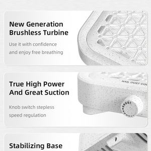 Aspirateur de poussière professionnel pour ongles, ventilateur super silencieux pour le polissage des ongles, outil de manucure électrique pour couvercle magnétique - Product Image 5