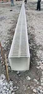 Offre Spéciale de drainage de type U canal de drainage en béton polymère fossés de drainage des eaux de pluie matériaux de construction gouttière avec grille - Product Image 4