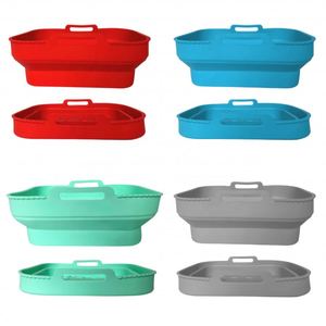 Plateau en silicone rectangulaire écologique pour four, micro-ondes, accessoires réutilisables pour friteuse à air, sans revêtement, qualité alimentaire - Product Image 2