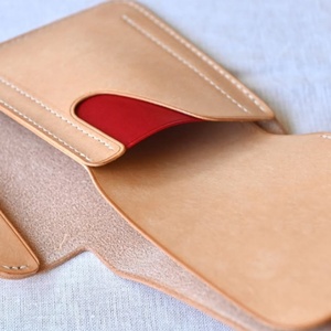 Custom High Quality Genuine Leather Card Case <b>Wallet</b> for Men Slim Vintage Style with Open Closure Short Front Pocket <b>RFID</b> Fold - Product Image 3
