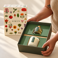 AIKUN : Ensemble diffuseur de parfum et bougie parfumée au design unique et exquis, idéal pour les cadeaux spa, expédition directe usine