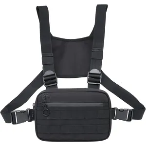 Lightweight Conceal Pouch Holster Rig Chest Vest Outdoor Sports Utility Tactical Chest Bag