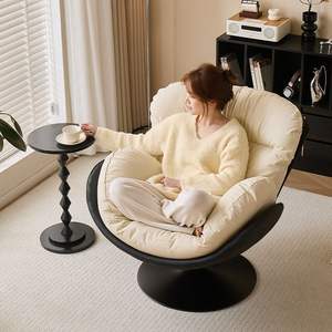 Fauteuil pivotant moderne avec rembourrage en mousse pour salon, chambre à coucher, usage de loisirs, style luxe léger - Product Image 2