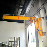 Grue de levage électrique murale à flèche avec télécommande, treuil motorisé, capacité de levage 5 tonnes, portée 5m