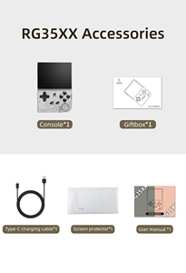 Tỏi OS Hệ thống kép xách tay mini retro Video Game Console cầm tay trò chơi máy nghe nhạc <span class=keywords><strong>2600</strong></span> mAh anbernic rg35xx - Product Image 6