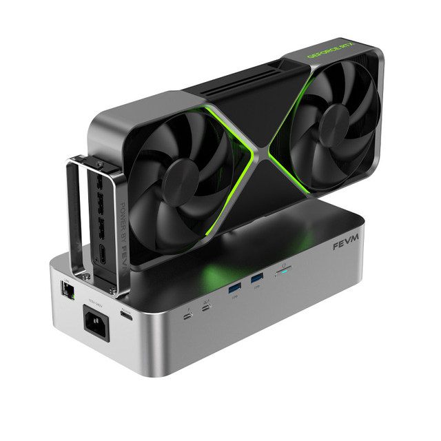 FEVM FNGT5 PLUS Thunderbolt 5/Oculink Dual-Mode Laptop/Desktop Graphics Dock Fan-Cold Silent 8PIN Built-in Power Supply New GPU