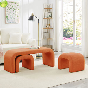 Banc de Rangement Carré Moderne et Simple pour Chambre et Salon, Repose-Pieds, Banc de Fin de Lit 2492 - Product Image 5