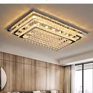 Chiếu sáng kim loại vuông pha lê ánh sáng Trần sảnh khách sạn sang trọng đèn cho Nhà sang trọng pha lê Đèn trần - Product Image 3