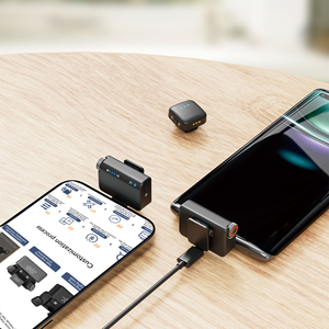 ไมโครโฟนไร้สาย 2.4G แบบหนีบปกเสื้อ ตัดเสียงรบกวนด้วย AI ระยะ 150 เมตร แบตเตอรี่ 1000mAh น้ำหนักเบาเพียง 7 กรัม ไฟ LED  พอร์ต Type-C/<span class=keywords><strong>3</strong></span>.5 มม. รุ่น K9 ของขวัญ - Product Image 6