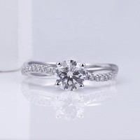 Bague en diamant de laboratoire IGI de 14 carats, taille ronde, 1 carat, bague de fiançailles en diamant de mariage