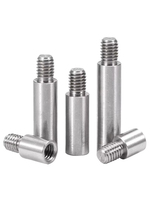 Pilier fileté en acier inoxydable 304 M2 M2.5 M3 M4 M5 M6 * L + 4/6/8mm vis d'espacement ronde PCB entretoise colonne à tête unique