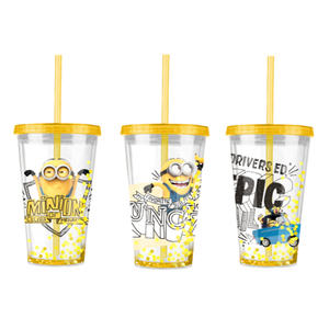 Personnalisé double paroi de voyage imprimé en plastique eau enfants <span class=keywords><strong>dessin</strong></span> animé paille <span class=keywords><strong>gobelet</strong></span> - Product Image 2