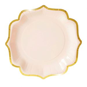 Modern 9-Inch Foil Disposable Paper <b>Plate</b> Pack for Weddings and Holidays Hot Selling Party Tableware & Decorations - Product Image 1