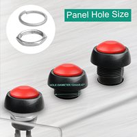 Interrupteur à bouton-poussoir combiné 1NO NC le plus populaire, petite taille, IP65, en alliage d'aluminium, étanche, 12 mm, 3A 250V, LED
