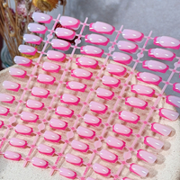 120 faux ongles carrés courts brillants à presser, couvrance totale, en gel souple, 12 tailles pour DIY, salon de beauté, pointe des doigts