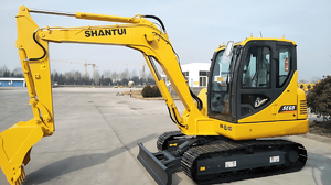 Mini-excavatrice sur chenilles Shantui SE60 avec moteur diesel turbocompressé, boîte de vitesses PLC et roulement pour une efficacité élevée et une polyvalence dans la construction - Product Image 4