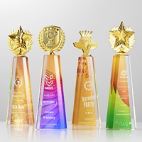Trophée en cristal, médailles personnalisées, gravure créative et colorée, récompenses personnalisées pour les réunions annuelles d'entreprise, employés exceptionnels
