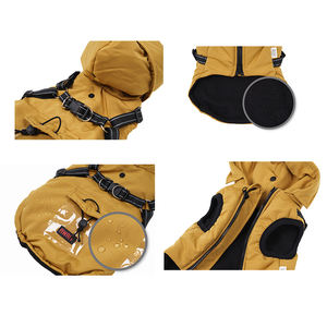 शरद ऋतु ऋतु ऋतु क्लासिक कुत्ते पफर जैकेट लक्जरी डिजाइनर नीचे पीले रंग चमड़े के पॉलिएस्टर पालतू - Product Image 2
