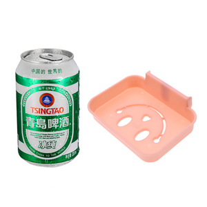 Nahe Wall Mounted Soap Dish Plastic Self Drain Rectangular Bathroom Soap Holder With Smiley Face Design - Product Image 4