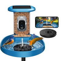 Cámara Solar para Observación de Aves, 5MP, IP65, Impermeable, Ecológica, Libre de BPA, Comedero Automático para Aves con IA, Baño para Aves, Audio Bidireccional, Duradera, ODM
