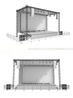 Fabricante de sistemas de elevación de truss de aluminio para escenarios, con certificación TUV, para iluminación DJ.