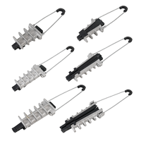 Collier de suspension pour câble ADSS FTTH en alliage d'aluminium et d'acier, type cale pour poteau d'extrémité, résistance à la rupture de 20 kN, conforme ISO