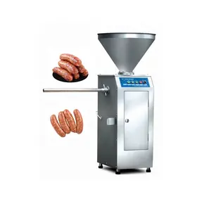 Máquina industrial automática de enchimento e recorte de salsichas