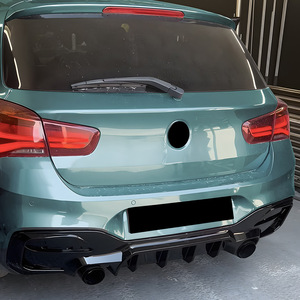 BMW 1 Series F20 F21 LCI M Sport Rear Lip Spoiler PP Body Kit Piano Black Carbon Fiber Texture - Product Image 2