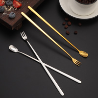 Cuchara de Bar Premium de Acero Inoxidable 316, Cuchara con Mango Largo y Cabeza Cuadrada, Varilla Mezcladora para Té con Leche y Miel para Bartending