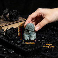 Statuette de Grim Reaper en cristal naturel sculptée à la main, déesse de la mort, pour décoration gothique d'Halloween, cadeau en gros