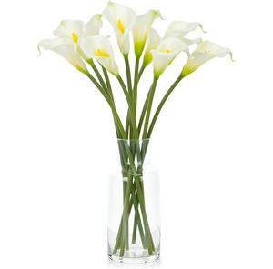 Fleur artificielle grand format en PU, aspect naturel, lys calla violet, toucher réel, pour décoration de salon, mariage et extérieur (vente en gros) - Product Image 1