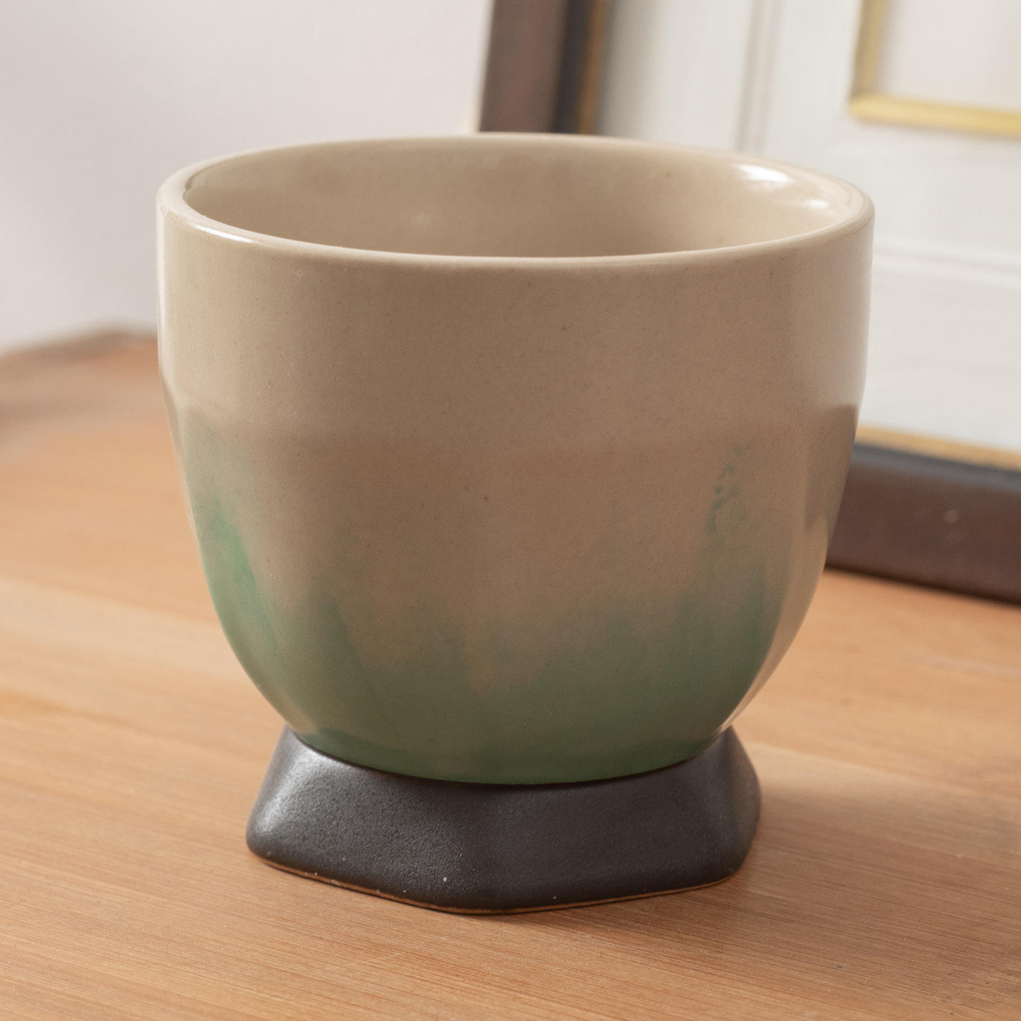 แก้วเทอร์ราคอตต้าไล่สีเขียว